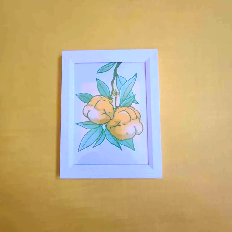 Orange Guys - 5x7 risograph print