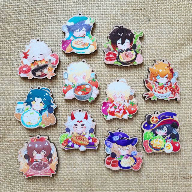 Genshin impact Wooden Charms