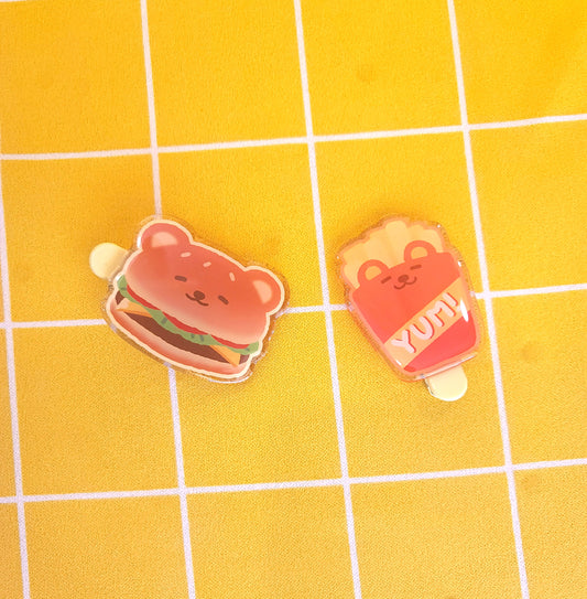 Bearger and Fry Hair Clip set